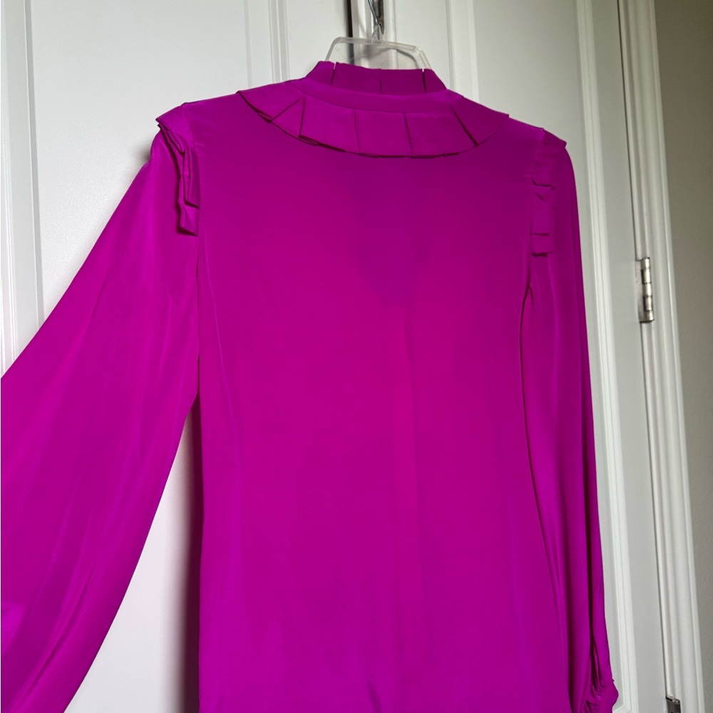 Walter Baker Fuchsia Blouse with Ruffle Detail - Picture 3 of 9
